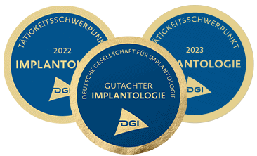 Zahnarzt München, Implantologie Siegel DGI, Gutachter Siegel